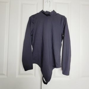Abercrombie & Fitch Soft Collection Black Long Sleeve Mock Neck Bodysuit Size L